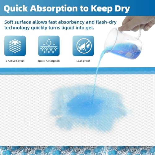 Image of SOFYFINE Extra Large Chucks 36 inchx36 inch 100 Count Disposable Bed Pads Heavy Duty Absorbent Elderly Adults Incontinence Bed Pads,Waterproof Thicken Puppy Pee Pad,Changing Underpads for Women and Baby