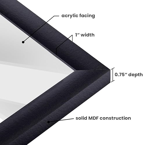 Miniatura 9 de Marco de fotos Craig Frames, acabado liso, 2,5cm de ancho, de conglomerado de madera