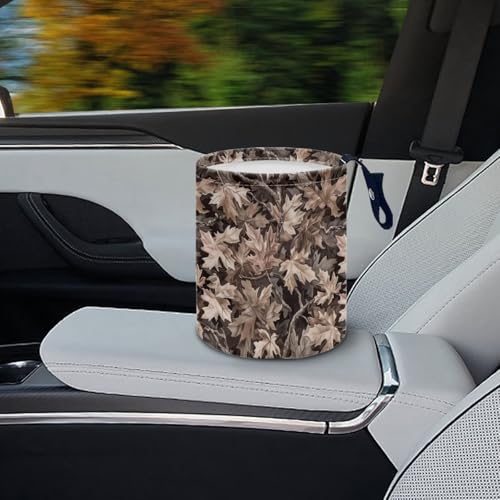 Image of Car Trash Can Camo Hunting Forest Collapsible Hanging Portable Dustbin Bin Waste Basket for Men Women Car Accessories Interior Small Trash Can for SUV Trucks