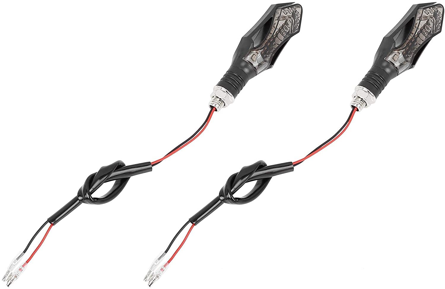 KFidFran 2pcs Motorcycle 12 LEDs Turn Signal Light Sword Shape Side Turning Indicators Universal for Motorbike Scooter Yellow Light( 2 stcke Motorrad 12 LEDs Blinker Licht Schwertform Seitliche Blink