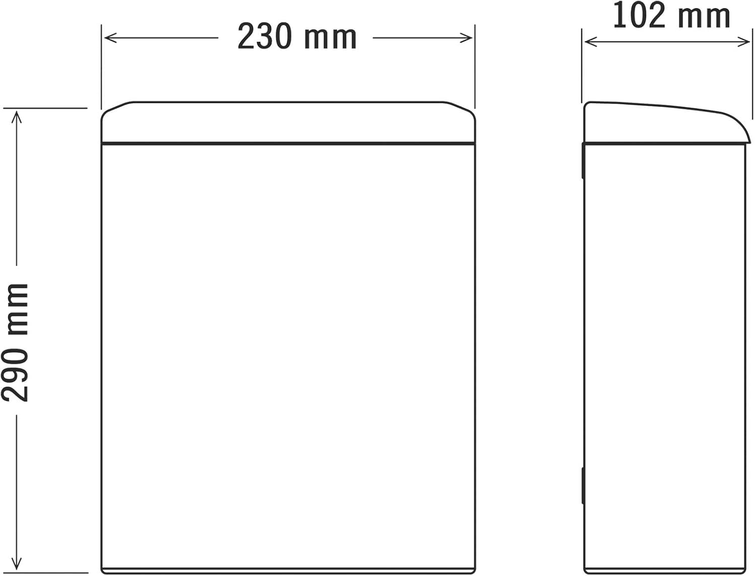 Mediclinics Contenedor Higiénico de 6 Litros para Aseos Femeninos | Papelera Higiénica para Baño en Acero Inoxidable Satinado | Hoteles, Oficinas y Hospitales | PP0006CS