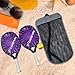 kowaku 2Pcs Beach Tennis Rackets, Beach Tennis Racquet, Portable Lightweight Beach Tennis Paddles with Bag for Playground Courtyard, Purple