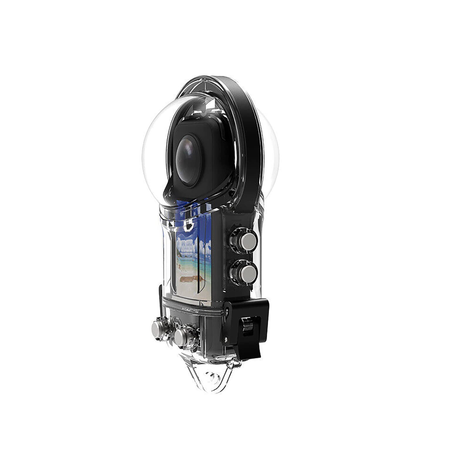 Custodia Impermeabile per Insta360 X3, Materiale Policarbonato, Custodia Protettiva per Fotocamera Panoramica, Resistente all'Acqua, con Staffa di Montaggio