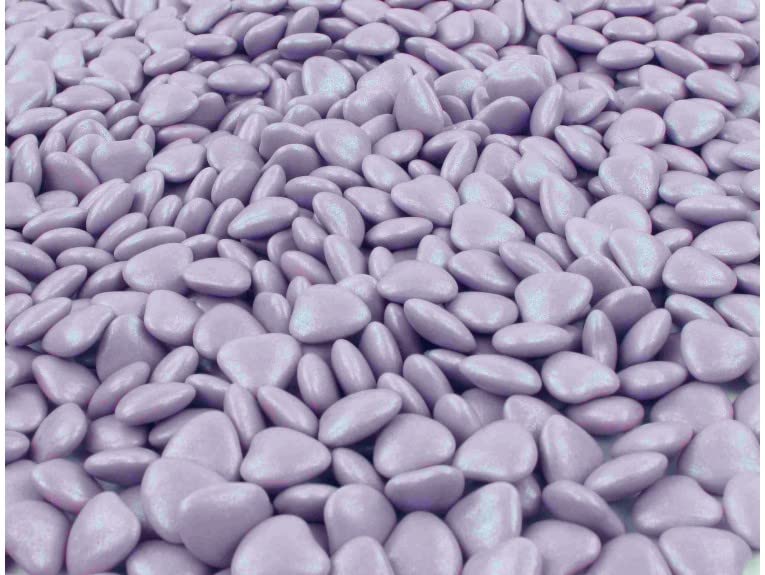 1kg Dragées Chocolat Coeur Parme - Dragées Delorme Fabrication Française - Dragées Lavande Fille Mariage Baptême Communion Qualité France