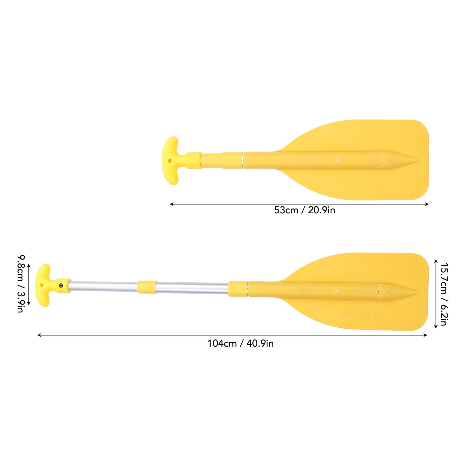 Pagaies de Kayak Réglables, Rames Télescopiques avec Boutons Antidérapants et Lame en Polypropylène, Tournent pour Verrouiller l'arbre en Alliage D'aluminium, pour Kayaks,