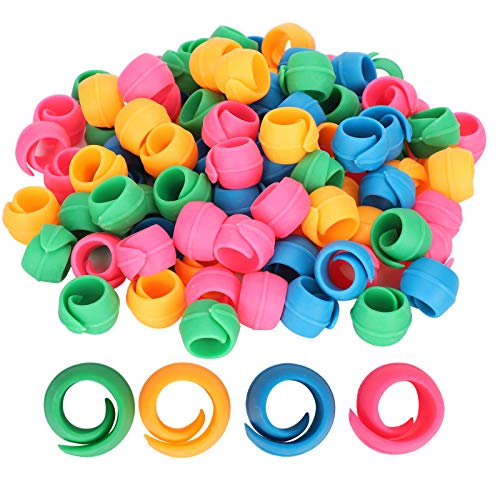Pssopp 100Pcs Thread Spool Savers, Spool Huggers, Bobbin Holder, Spool Thread Clamps, Thread Clamps Spool, Sewing Craft Supplies