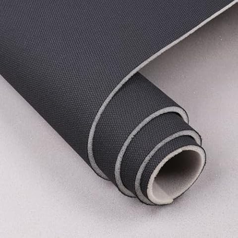 SBWLKJ Headliner Fabric Mesh Type with 1/9" Foam Backed 36"×60" Flat Knit Headliner Material Car Roof Upholstery Fabric for Automotive Truck Boat Home Interior Replacement Repair 60" Wide, Black Cover