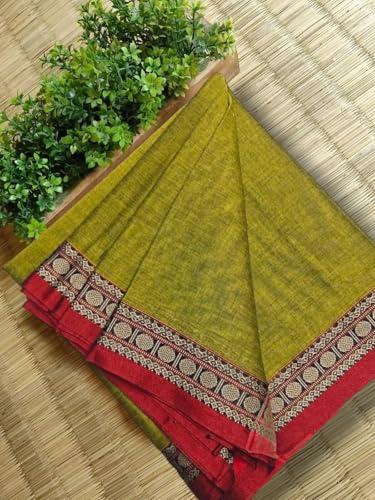 Image of DEVIKA TEXTILES Shraddha Narayanapet Pure Cotton Saree for Women | Soft Handloom Traditional Saree with Blouse Piece | Lightweight Breathable and Elegant Design | For Festive and Daily Wear