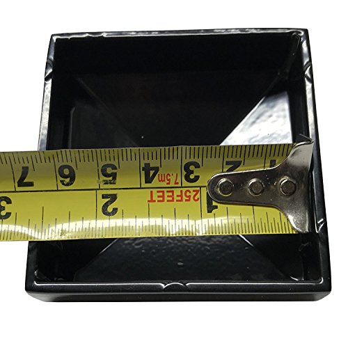 2.5" x 2.5" Aluminium Pyramid Post Cap for Metal Posts - Pressure Fit - Black - Thumbnail 7