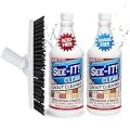 SEE-IT! Grout Cleaner 2-Pack with Floor Brush, 32 Fl. Oz. Each, Surface Safe Tile Cleaner Solution & Grout Cleaning Brush, Deep Cleaning Grout Cleaner for Tile Floors, Clean