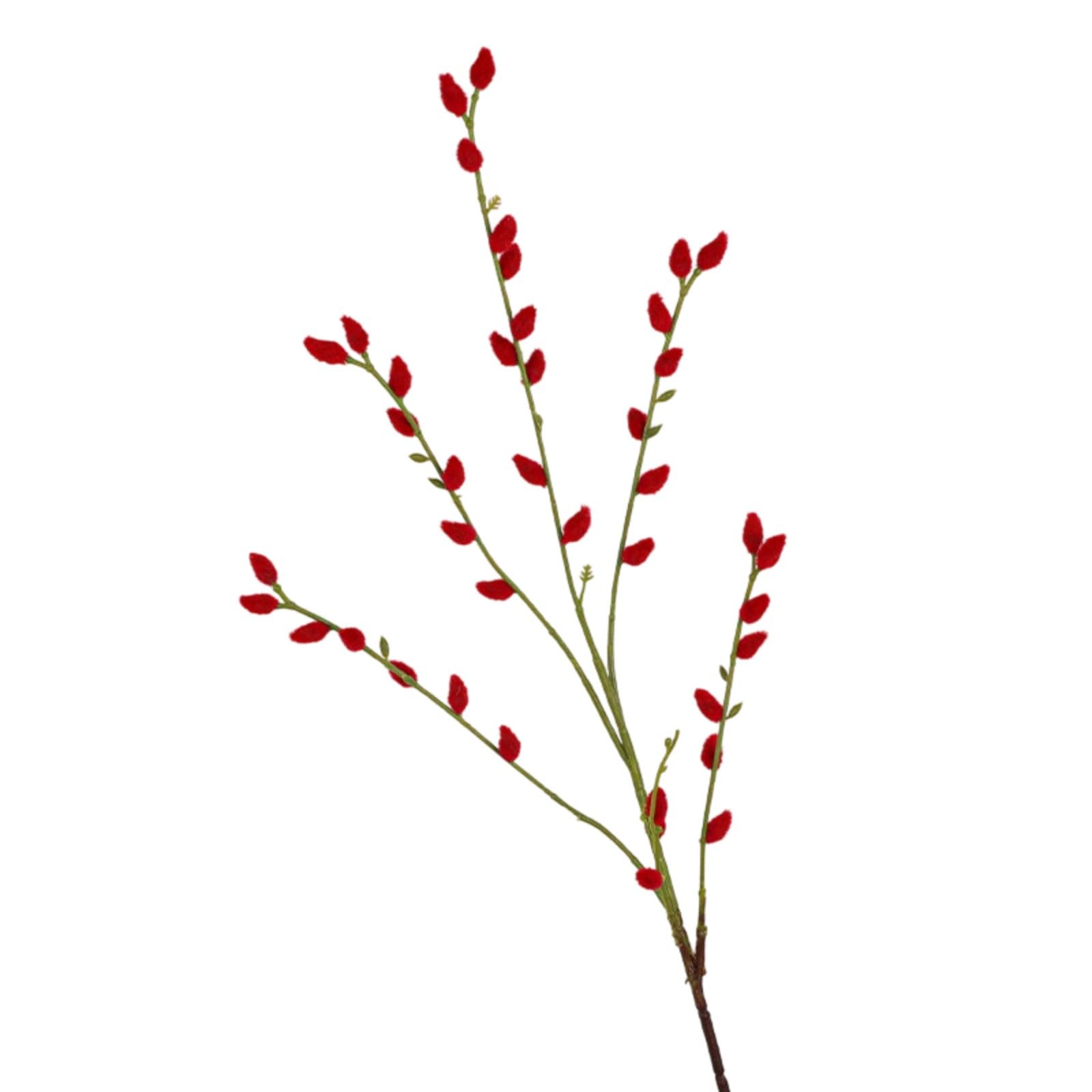 Kaeltsyn Willow Branch 6 Prongs with Bendable Stems Flexible Artificial Simulated Plant for Indoor Decoration Wedding Background Boughs