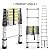 12.5FT Telescoping Ladder, Aluminum extendable Ladder, Retractable Extension Ladder for Home and Outdoor Work, Load Capacity 330 pounds