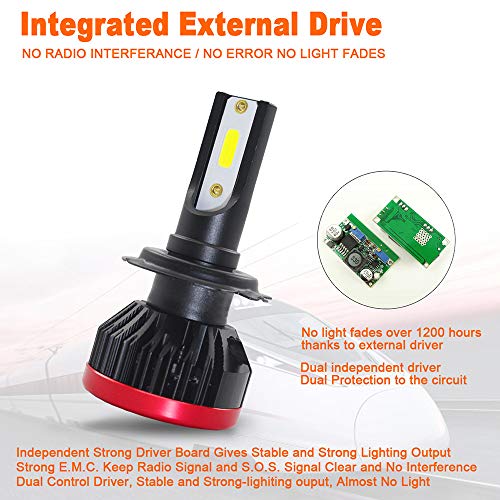 Yorten Lâmpadas para farol de carro 2 unidades Farol de carro para farol de nevoeiro Kit de conversã