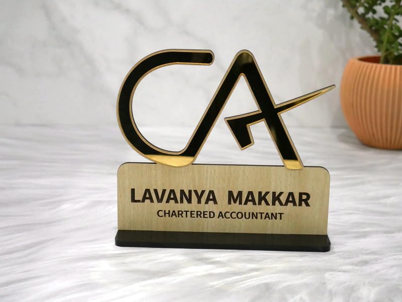 Gift Me Bazar Personalized Chartered Accountant CA Office Desk Name Plate Customized With Name | Best Gift For CA | CA Name Plate For Office & Home (B0DBZWT77V) Amazon Price History, Amazon Price Tracker