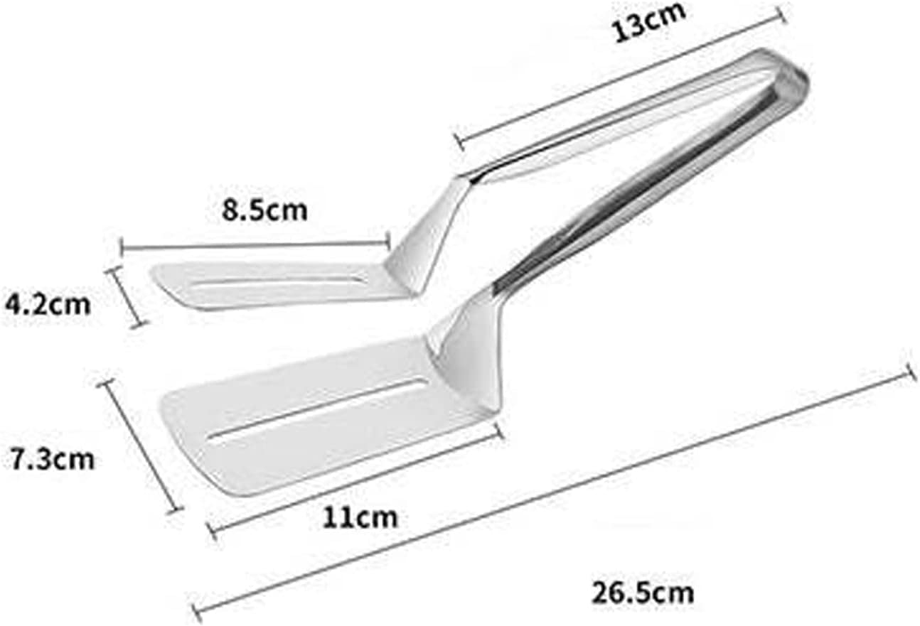 Pinza per Barbecue in Acciaio Inox, Pinza per Bistecca, Pinza Multifunzionale per Alimenti, Pinza per Pane e Bistecca
