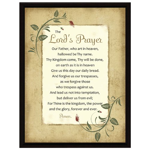 Buy DEXSA Lord's Prayer Wood Framed Plaque Inspiring Quote 6.5"x8.5" Frame Wall & op Decoration