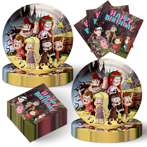 40Pack Falls of Gravity Birthday Party Supplies include 20 plates, 20 napkins for the Falls of Gravity Party Decoration