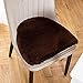 NA Poduszka na krzesło, podkładka na krzesło, jednolity kolor, poduszka do siedzenia, wypełnienie gąbką, zimowa, gruba poduszka do siedzenia, poduszka na krzesło, antypoślizgowa, można prać, do domu, na krzesło do jadalni, do biura (rozmiar: 41 x 44 cm, kolor: brązowy)