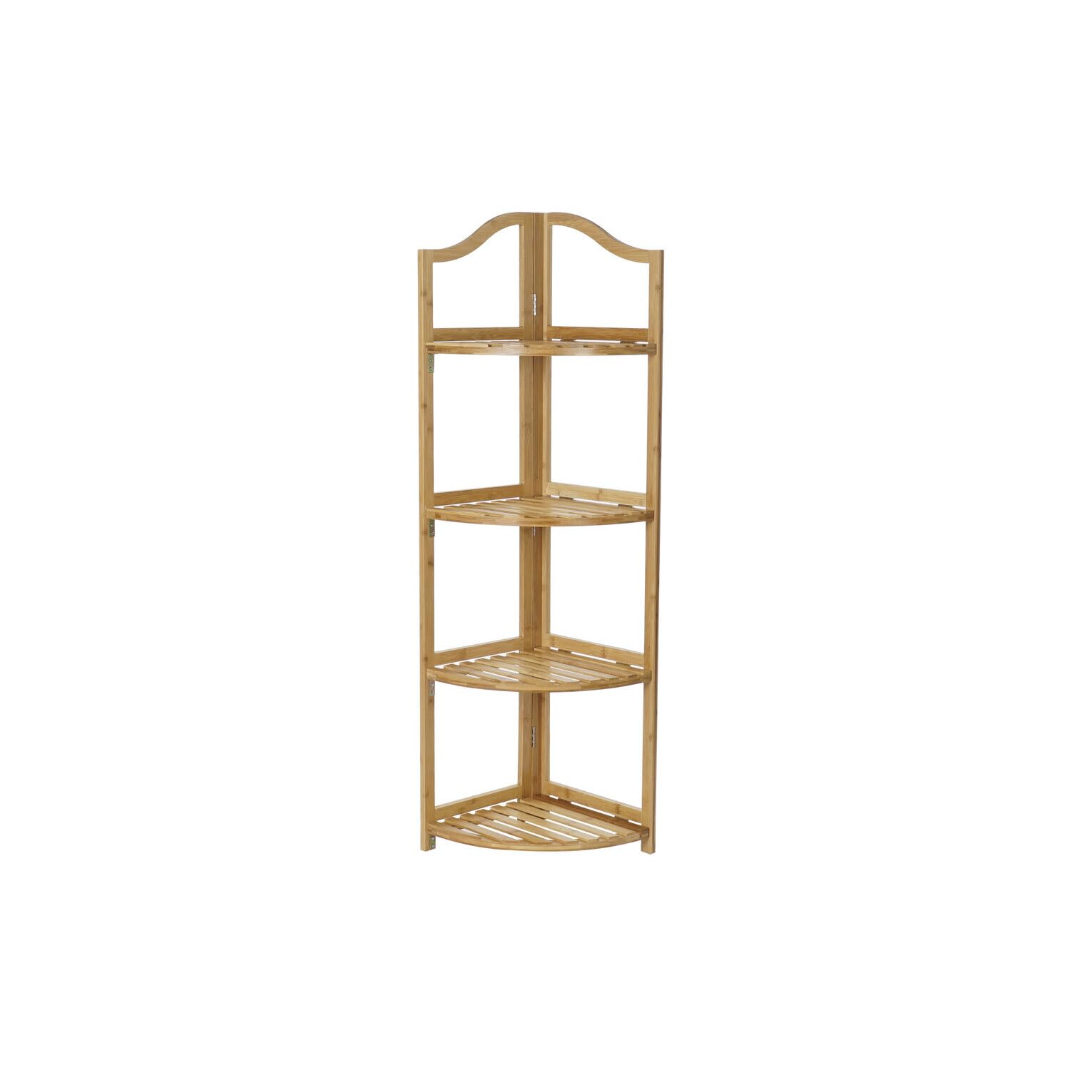 Étagère en bambou massif finition naturelle meuble de rangement durable haut de gamme