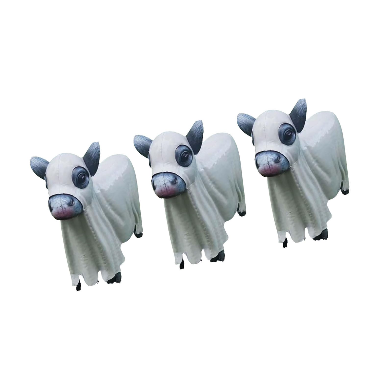 Tsophreniq Halloween Resin Cow Statue Scary Centerpiece Decorations, Gothic Sculptures for Indoor Porch Garden Ghostly Figurines Ghostly Statues Garden Decors Decorations Indoor Outdoor