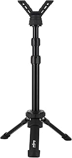 HUNTPAL Portable Bench Shooting Tripod Table Shooting Stick Gun Rifle V Yoke Rest Gun Holder for Target Shooting Range Outdoor Hunting, Aluminum Shooting Stand with Height Adjustment Center Column… - HUNTPAL