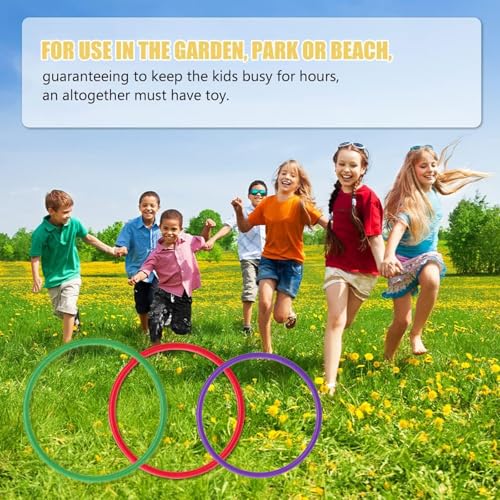6 Stück Kunststoff Toss Ringe Set, Ring Toss Spiel, Farbige Wurfringe Spielsachen Für Kinder Und Erwachsene, Kind Target Übungsspiele, Grün, Lila, Rot, Kiuiom