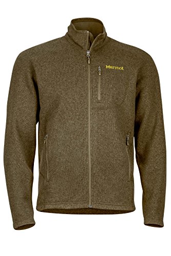 Marmot Men's Drop Line, Lightweight 100-Weight Sweater Fleece Jacket, Deep Moss, Medium