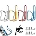 Senteen Fahrrad Flaschenhalter 4 Stück Wasserflaschenhalter Fahrrad Aluminium Getränkehalter Universal Trinkflaschenhalter für Rennrad MTB Kinderfahrrad mit Montageschrauben (Blau Gold Silber Rot)