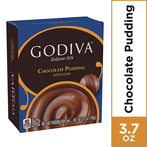 Godiva Chocolate Instant Pudding Mix, 3.7 oz Box (Pack of 14)