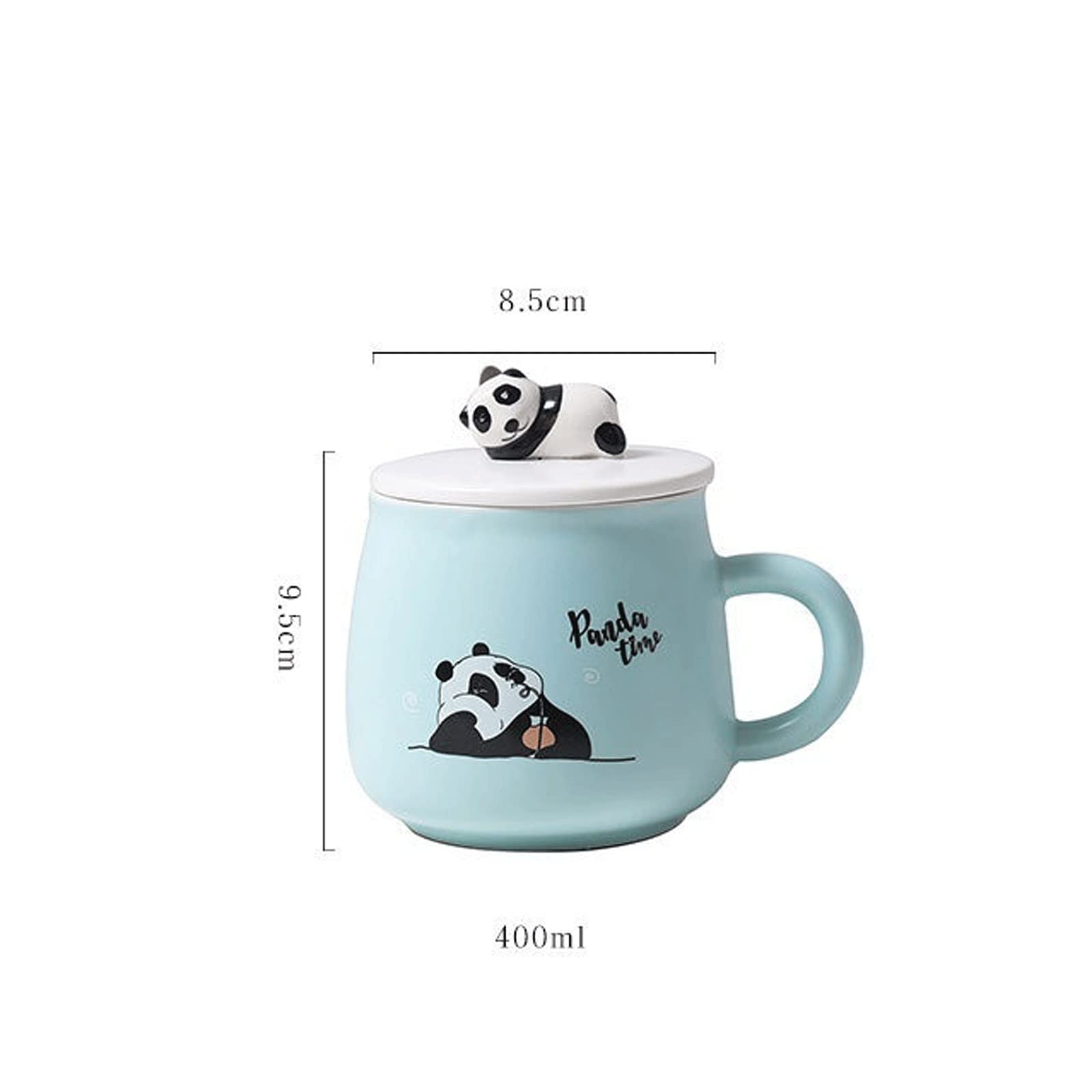 Taza de café de cerámica, Taza de cerámica, Taza Tridimensional con Esmalte de Colores de Panda, Taza Bonita para Hombres y Mujeres, Juego de Tazas de café para Estudiantes
