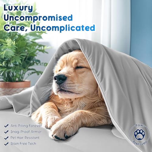 Image of Cooling Blanket for Hot Sleepers & Night Sweats - Cooling Comforter, Breathable Lightweight Double-Sided Summer Bedding, Breathable Soft All Season (Glacier Grey, King(106 inchx90 inch))