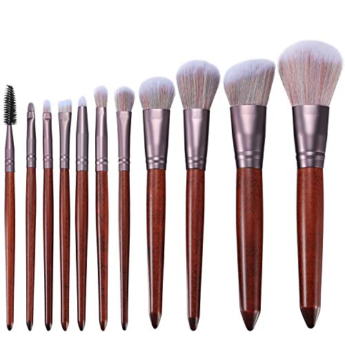 Preisvergleich Produktbild Make Up Pinsel IceFrog Professionelles Schminkpinsel Set 11pcs Foundation Blending Erröten Eyeliner Gesichtspuder Pinsel Lidschatten Rosegold mit Reisetasche