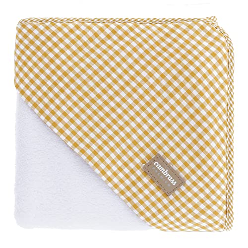 Serviette de bain à capuche Cambrass Picnic Ocre 100x100 cm