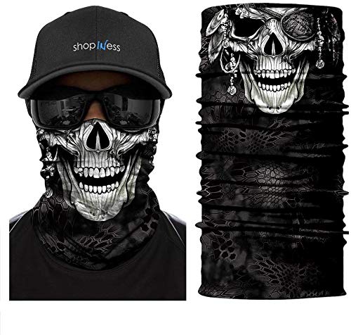 MUYAPAY 10er-Pack Multifunktionstuch – Totenkopf-Schlauchschal, Elastisch, Atmungsaktiv, Für Motorrad, Wandern, Ski Und Alltag