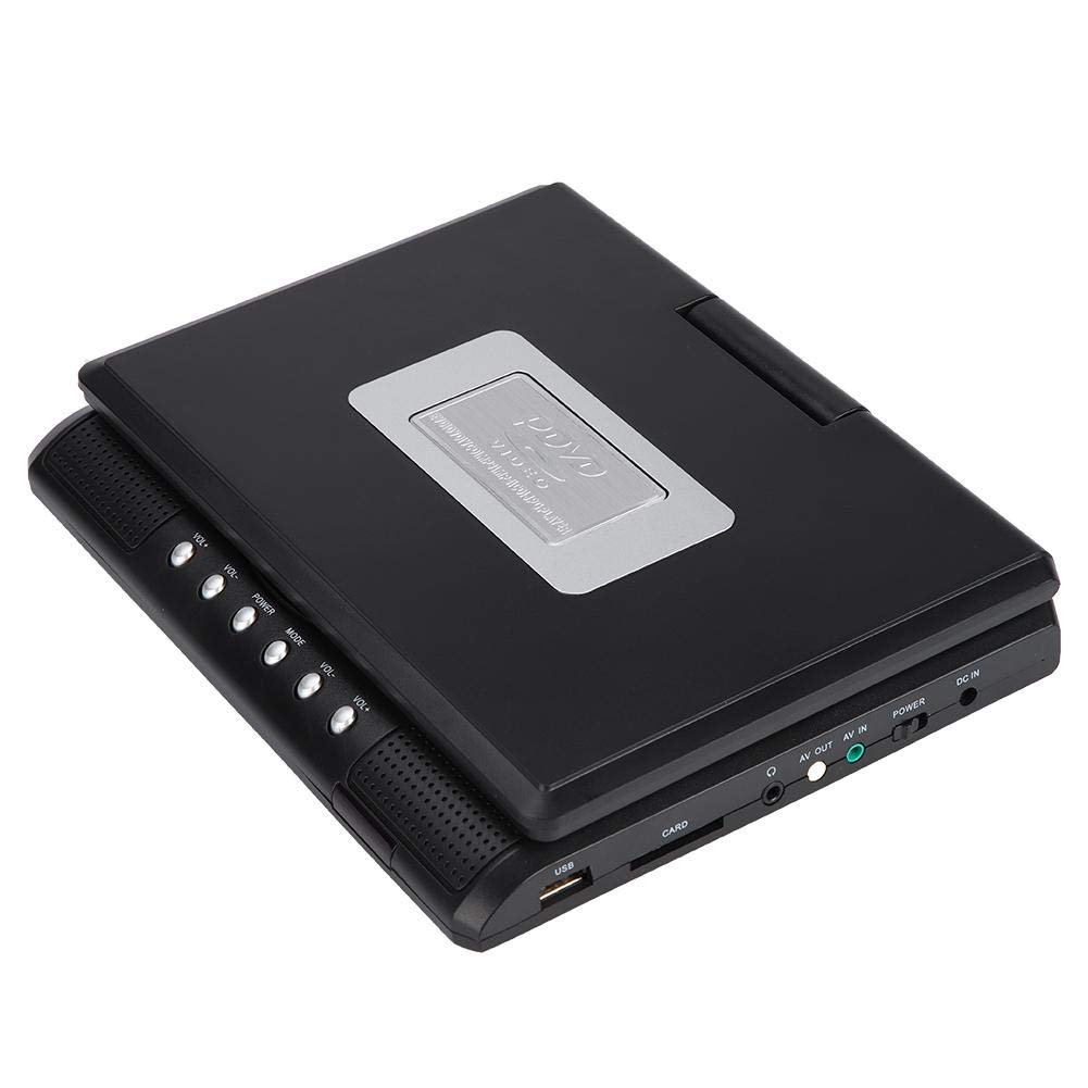 Lettore portatile, 7,8 Pollici Lettore DVD Portatile con 800 mAh Batteria Ricaricabile, 270 Gradi Display Rotante Supporto Schede SD e USB, Radio FM Lettore DVD per Auto per Viaggi. (EU)
