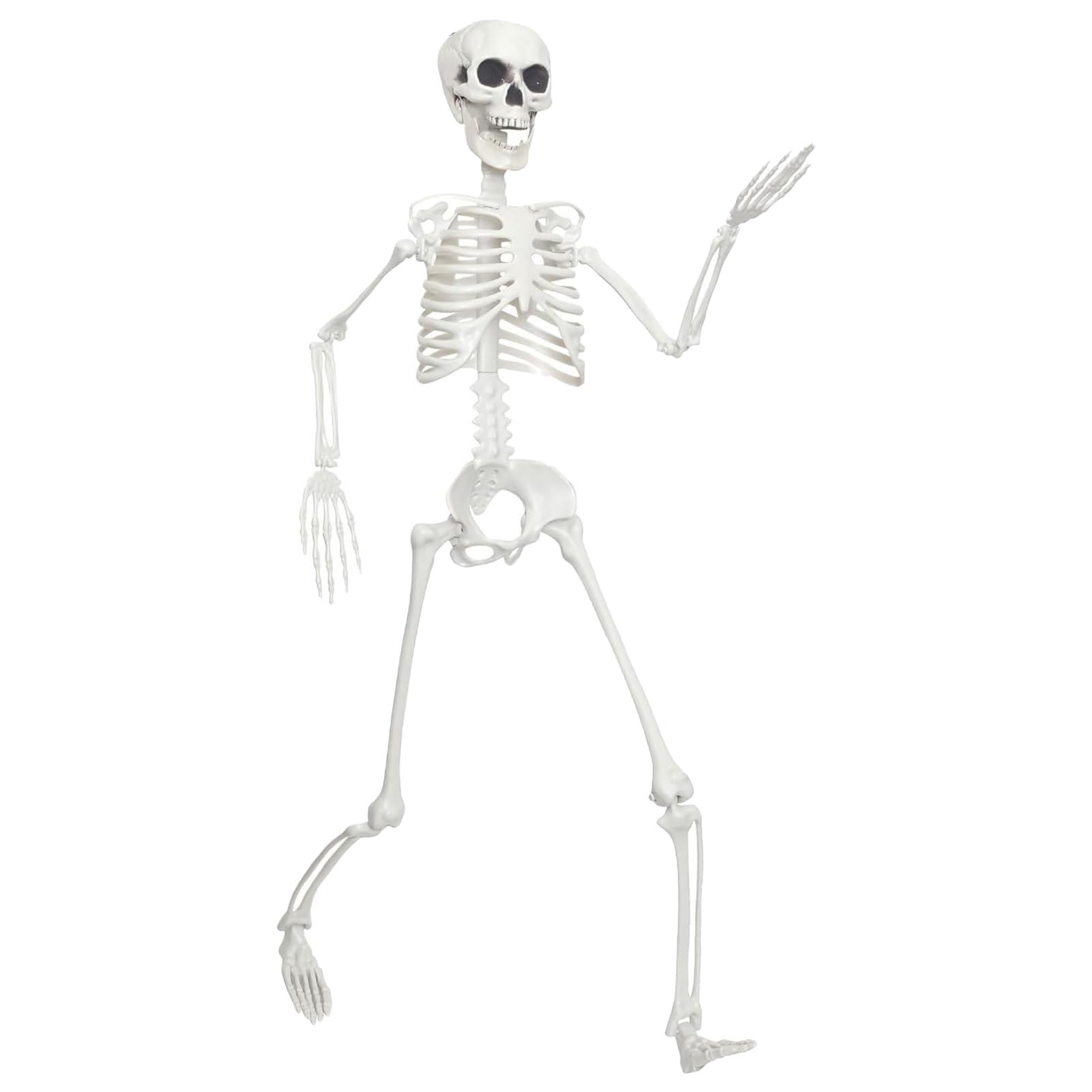 Tuxoiou Halloween Posable Skeletons, Skeleton Full Body, Realistic Life Size Human Skeleton Bones with Movable Joints for Indoor or Outdoor Garden Decor, Christmas Day and Other Party Decorations 1pc