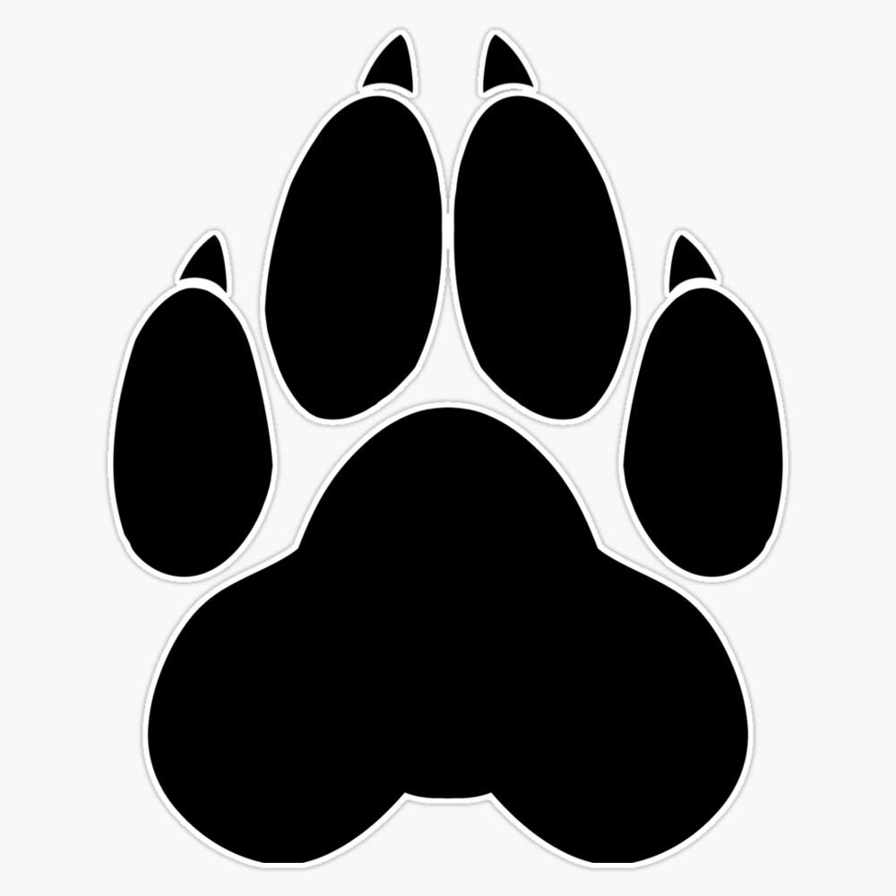 Wolf Pawprint Vinyl Waterproof Sticker Decal Car Laptop Wall Window Bumper Sticker 5"
