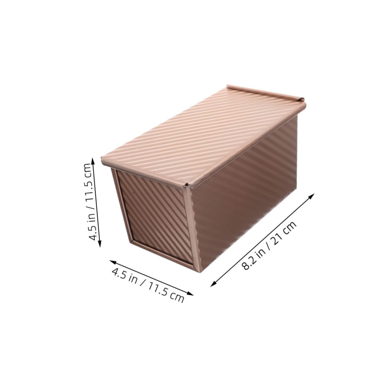 ABOOFAN Brotbackform 25cm mit Deckel Hitzebeständige Metallbackform aus Kohlenstoffstahl 2 Stück-pack Leicht zu Reinigen für Küche