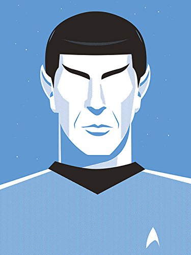 Toile Spock Star Trek 60x80 cm tableau décoration geek pop art
