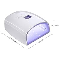 Vista 7 de Lámpara de uñas recargable UV LED de 48W, luces de gel para uñas profesionales inalámbricas, herramientas de manicura para el hogar y el salón Blanco