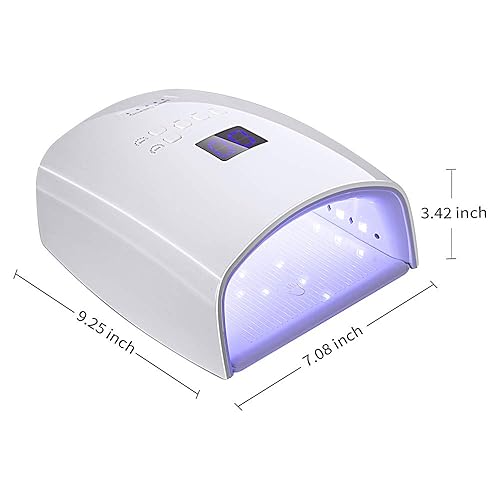 Miniatura 7 de Lámpara de uñas recargable UV LED de 48W, luces de gel para uñas profesionales inalámbricas, herramientas de manicura para el hogar y el salón Blanco