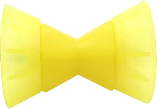 3" Boat Trailer Bow Roller, Non-Marking Polyurethane Boat Trailer Roller with 1/2" Shaft, Marine Trailer Bow Stop Roller Assembly with End Caps for Fishing Boat, Ski Boat, Sailboat Trailer