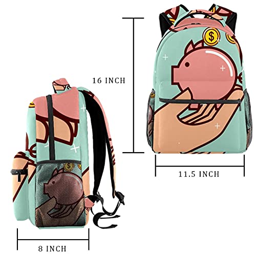 Sac à dos décontracté multicolore 9 avec jolis papillons jaunes - 2