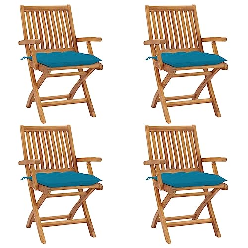 Chaises de jardin pliables en teck pour petits espaces - 2