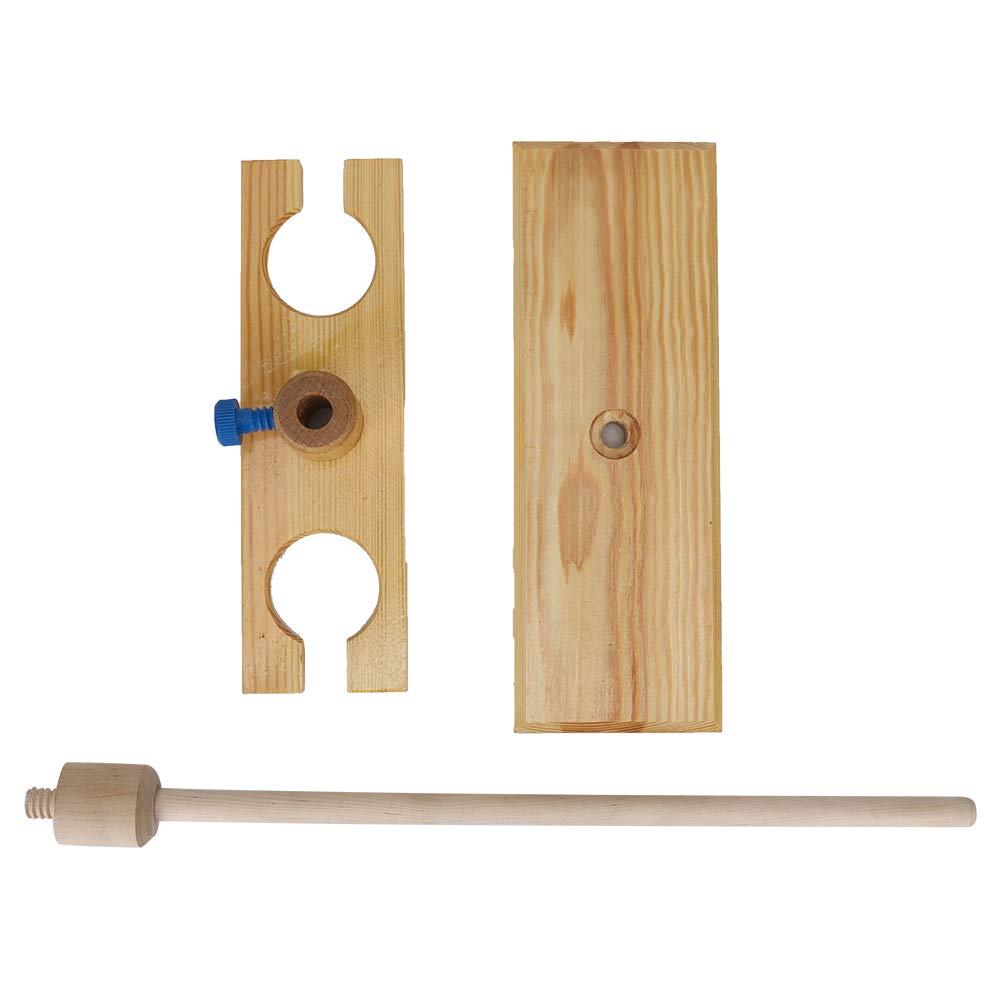 Qcwwy Support D'entonnoir en Bois à 2 Trous avec Hauteur Réglable pour 2 Entonnoirs, Bois Poli Facile à Laver Support D'entonnoir en Bois pour Laboratoire