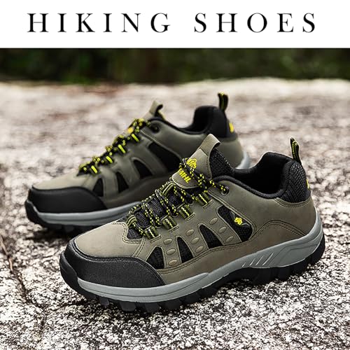 Men's Breathable Hiking Shoes Lightweight Trail Running Shoes Non-Slip Low-Top Outdoor Sneakers for Trekking Training Walking Camping2