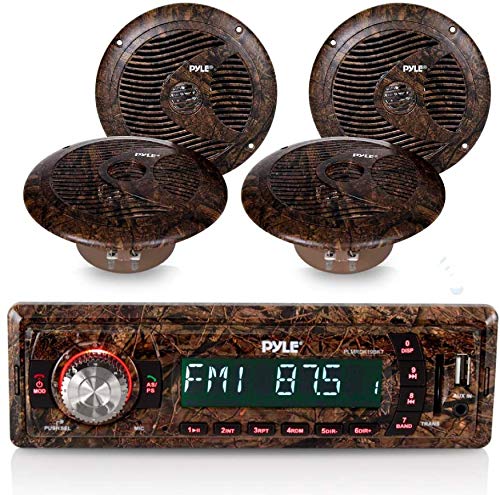 Pyle PLMRDK19BKT }XeIV[o[Xs[J[Lbg - C_bVLCDfW^R\[ Bluetooth&}CN 6.5C`hXs[J[ (2) MP3/USB/SD/AUX/FMWI[_[&VODINt