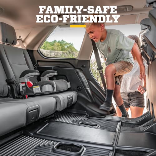 Image of Husky Liners Weatherbeater Floor Mats | Fits 2015-2026 Ford F-150, 2022-2026 Lightning, SuperCrew (Crew Cab) w /Carpet & w /Out Fold Flat Storage | Front & 2nd Row, 3-pc Black - 94041
