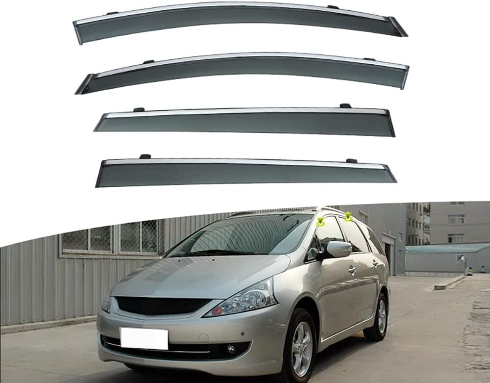 PANXUC Car Wind Deflectors for Mitsubishi Grandi 2005-2011, Side Window Wind Rain Deflector Window Visor Sun Rain Guard Smoke Guards