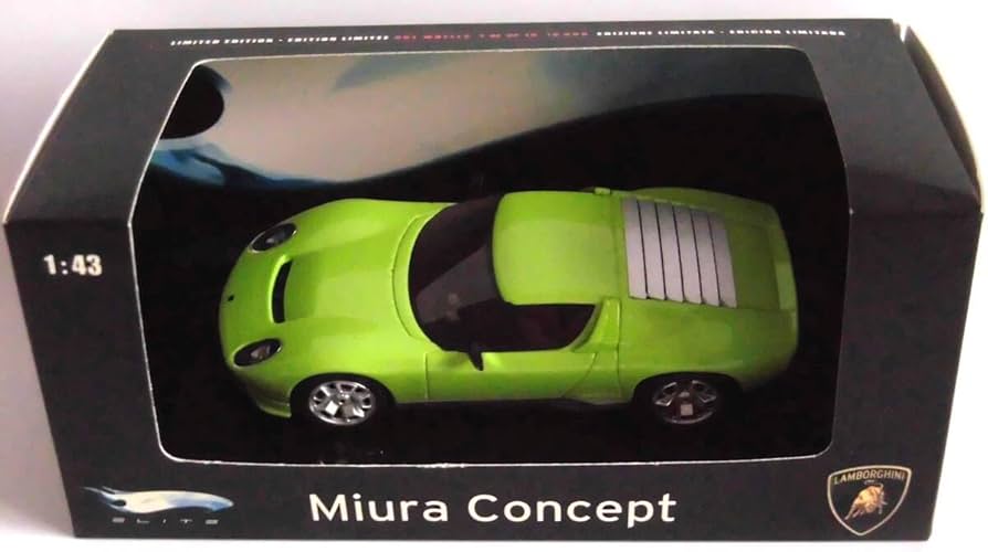Amazon | 1/43 ランボルギーニ ミウラ コンセプト 黄緑 HW エリート